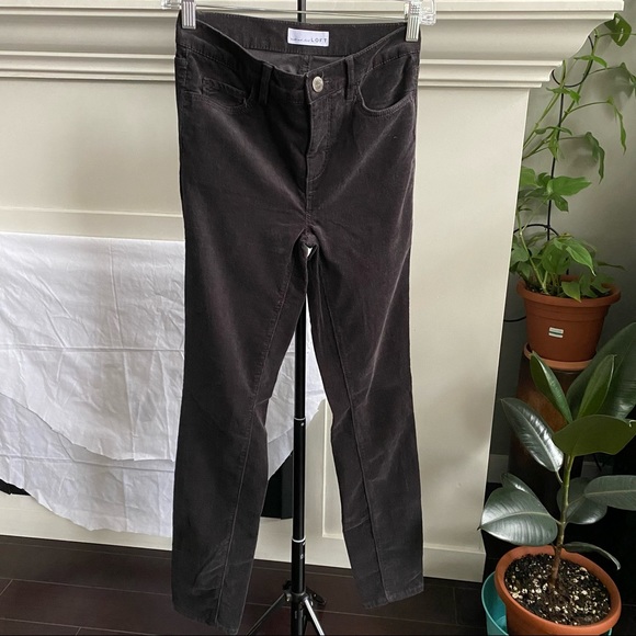 Ann Taylor LOFT black corduroy high rise skinny jeans - Picture 1 of 3